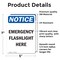 Signmission Emergency Flashlight Here, 5 in W x Rectangle, Vinyl Decal OS-2PACK-NS-D-57-V-11839 - alternate 6
